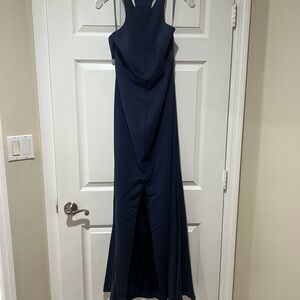 David's Bridal Midnight Maxi Dress